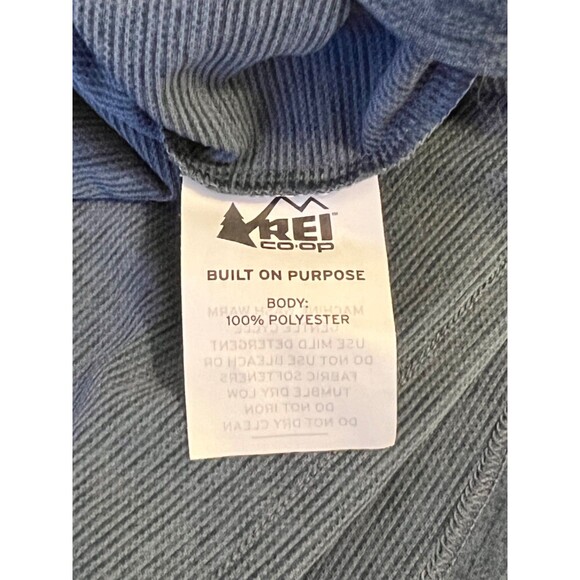REI Co-Op Heather Blue Junction Full Zip Cycling Road Jersey Shirt Pocket Mens L - Picture 5 of 6